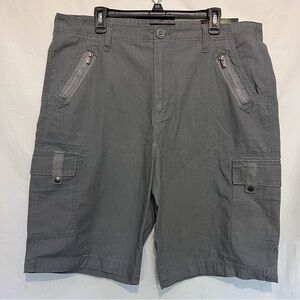Guess cotton cargo shorts gray 38 nwt